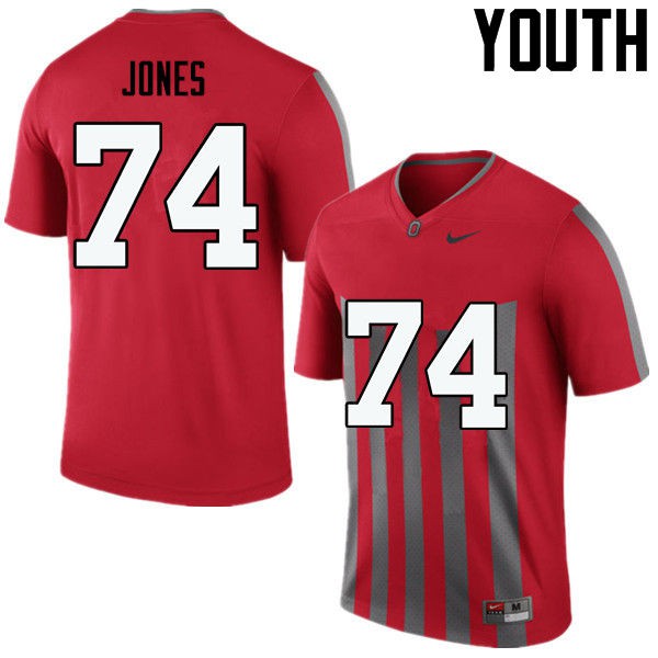 Ohio State Buckeyes #74 Jamarco Jones Youth Stitch Jersey Throwback OSU25768